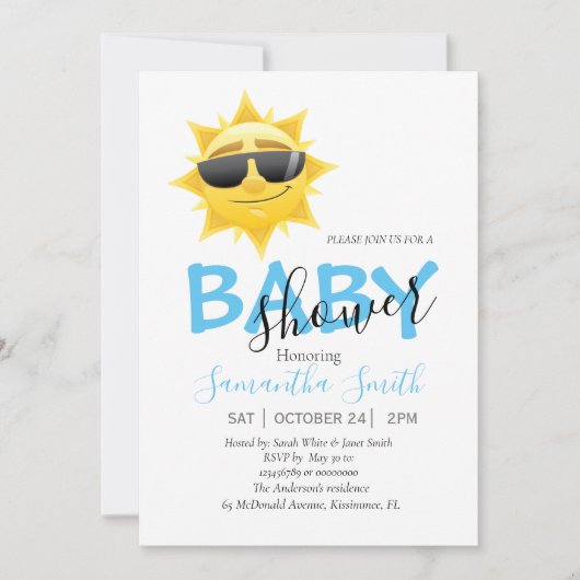 Een zonnestraal aankondiging (Voorkant)