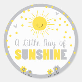 Een zonnestraal Baby shower Envelope Summer Ronde Sticker