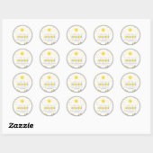 Een zonnestraal Baby shower Envelope Summer Ronde Sticker (Vel)