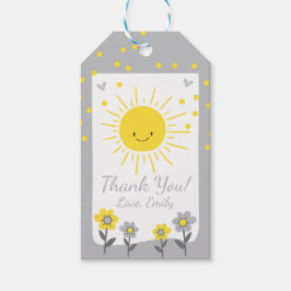 Een zonnestraal voor Baby shower met zonnescherm — Cadeaulabel