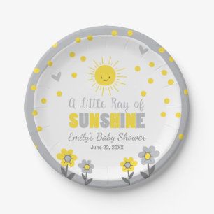 Een zonnestraal voor Borden van Baby shower Papieren Bordje