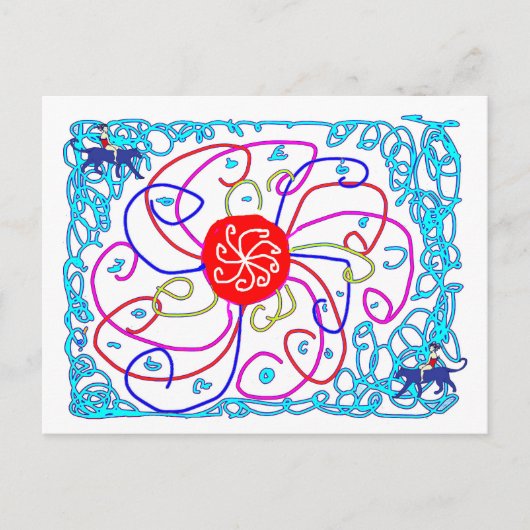 Een zonnige dag feestdagenkaart (Voorkant)