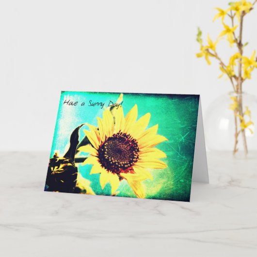 Een zonnige dag kaart (Gele Bloem)
