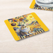 Een zonnige dag kartonnen onderzetters (Schuin)