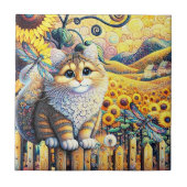 Een zonnige dag keramische Tegel Tegeltje (Voorkant)