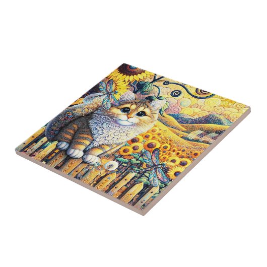 Een zonnige dag keramische Tegel Tegeltje (Zijkant)