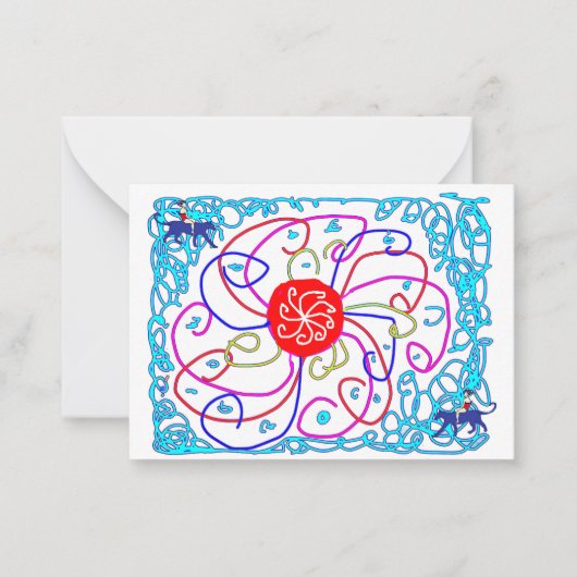 Een zonnige dag notitiekaartje (Voorkant)