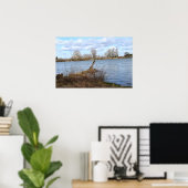 Een zonnige dag op de rivier poster (Thuiskantoor)