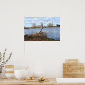 Een zonnige dag op de rivier poster (Keuken)