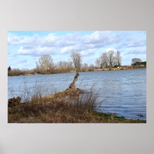 Een zonnige dag op de rivier poster (Voorkant)