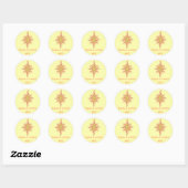Een zonnige dag! Sunburst-Sticker Ronde Sticker (Vel)