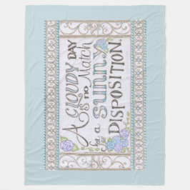 Een zonnige dispositie fleece deken (lichtblauw)