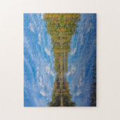 Een zonnige reflectie op de Herfst Legpuzzel (Verticaal)