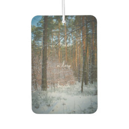 Een zonnige winterdag in het dennenbos luchtverfrisser