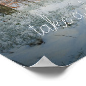 Een zonnige winterdag in het dennenbos poster (Hoek)