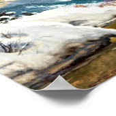 Een zonnige winterdag met een Uitzicht van de dolo Poster (Hoek)