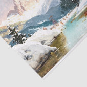 een zonnige winterdag met een Uitzicht van de dolo Tissuepapier (Detail)