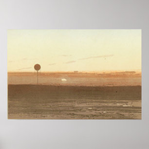 Een zonsondergang gezien vanuit de ballon. poster