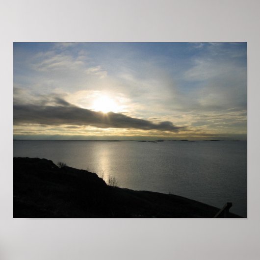 Een zonsondergang in Helsinki Finland Poster (Voorkant)