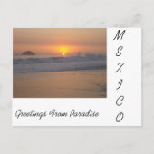 Een zonsondergang in Mexico Briefkaart (Voorkant)