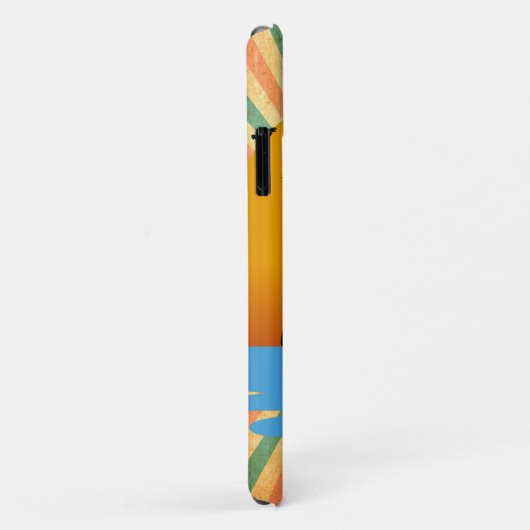 Een zonsondergang retro met cocunute boom Case-Mate iPhone case (Achterkant/rechts)