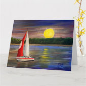 Een zonsondergang van Gary Poling Kaart (Gele Bloem)