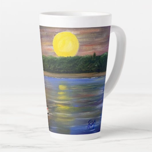 Een zonsondergang van Gary Poling Latte Mok (Rechterhoek)