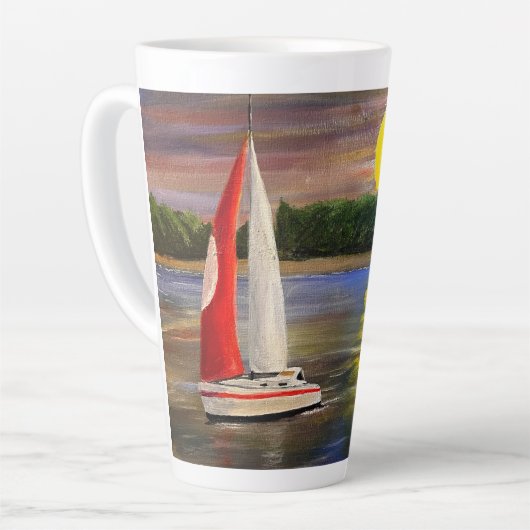 Een zonsondergang van Gary Poling Latte Mok (Linkerhoek)