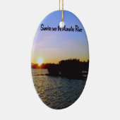 Een zonsopgang in Bradenton Florida Keramisch Ornament (Rechts)