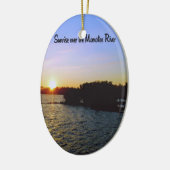 Een zonsopgang in Bradenton Florida Keramisch Ornament (Links)