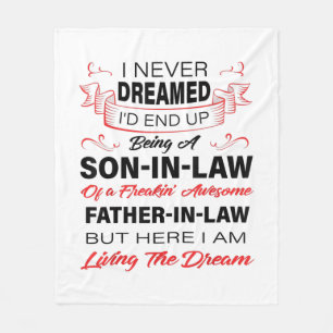 Een zoon zijn in de wet die je zoon geeft fleece deken