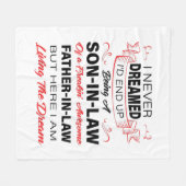 Een zoon zijn in de wet die je zoon geeft fleece deken (Voorkant (Horizontaal))