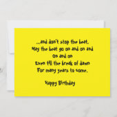 Een zoon's verjaardag wenskaart plat dank u kaart (Achterkant)