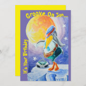 Een zoon's verjaardag wenskaart plat dank u kaart (Voorkant / Achterkant)