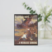 Een zorgeloos woord over de Tweede Wereldoorlog Briefkaart (Staand voorkant)