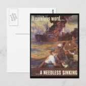 Een zorgeloos woord over de Tweede Wereldoorlog Briefkaart (Voorkant / Achterkant)