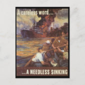 Een zorgeloos woord over de Tweede Wereldoorlog Briefkaart (Voorkant)