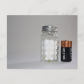 Een zout en batterij briefkaart (Voorkant)