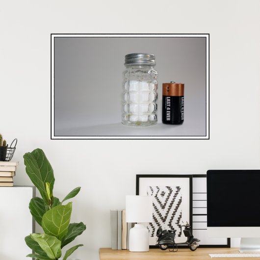 Een zout en batterij poster (Thuiskantoor)