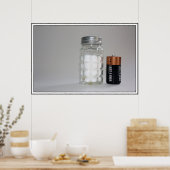 Een zout en batterij poster (Keuken)