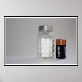 Een zout en batterij poster