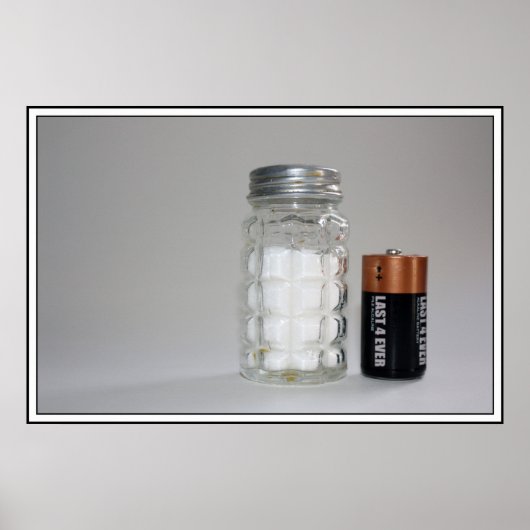 Een zout en batterij poster (Voorkant)