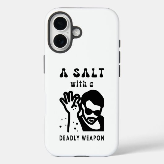 Een Zout Met Een Dodelijk Wapen Grappige Meme Case-Mate iPhone Case (Achterkant)