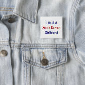 Een Zuid-Koreaans Vriendin Vierkante Button 5,1 Cm (In situ)