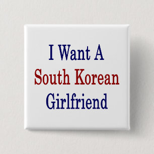 Een Zuid-Koreaans Vriendin Vierkante Button 5,1 Cm