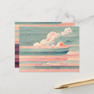 Een zuiver en uniek stukje luchtvisie briefkaart