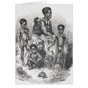 Een Zulu familie uit de geschiedenis van de menshe