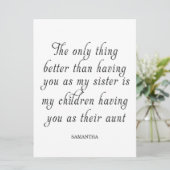 Een zuster is een cadeau aan het hart kaart (Staand voorkant)