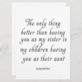 Een zuster is een cadeau aan het hart kaart (Voorkant / Achterkant)
