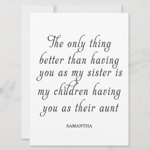 Een zuster is een cadeau aan het hart kaart